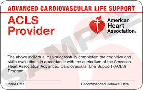 AHA ACLS COURSE,  AHA Advanced Cardiovascular Life Support course