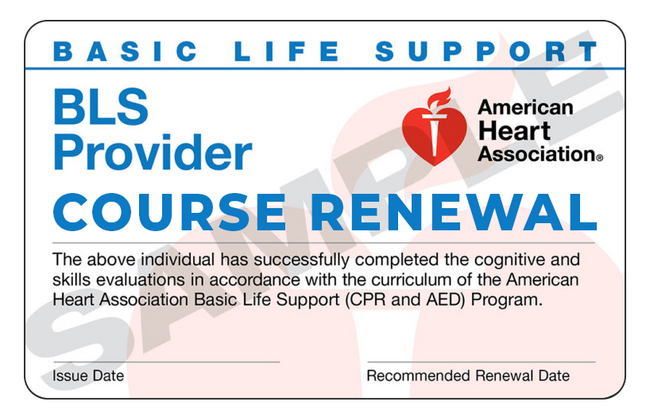 AHA BLS COURSE RENEWAL